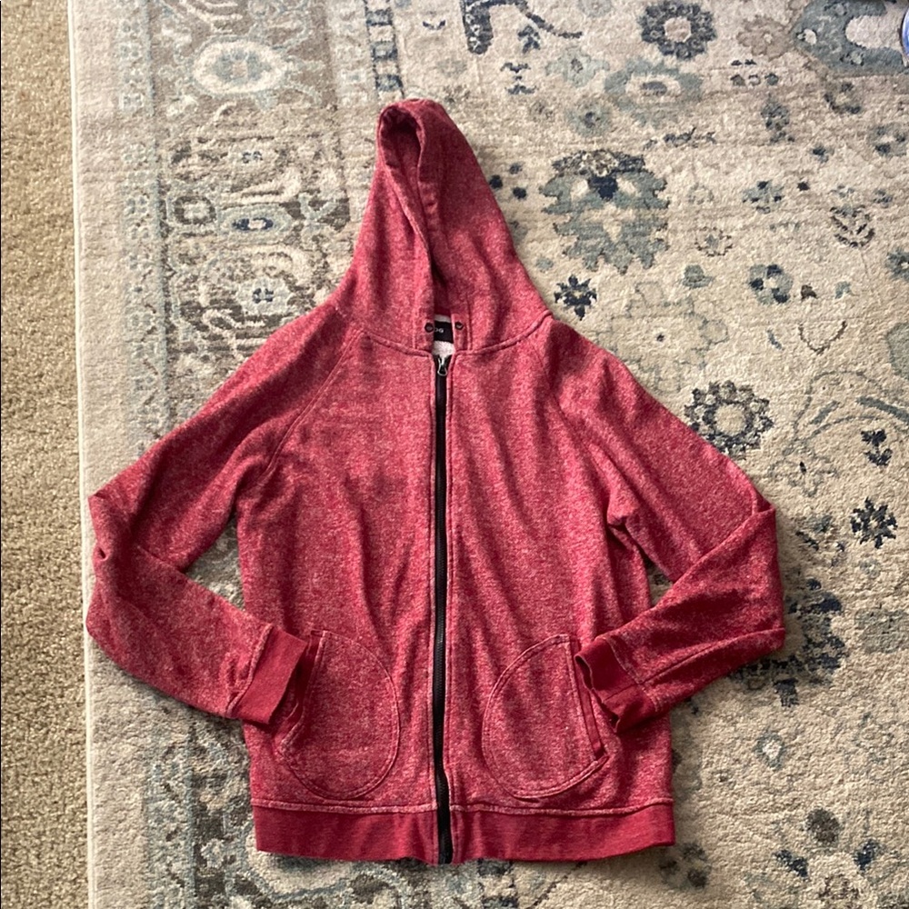 BDG Red Zip-Up Hoodie